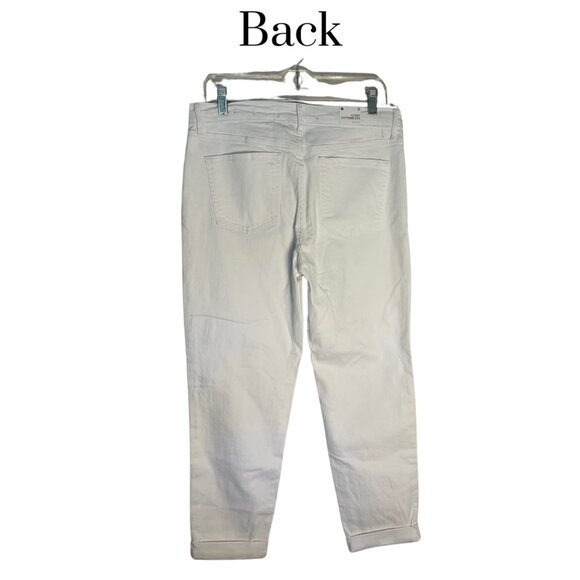 Gloria Vanderbilt Women’s White Boyfriend Jeans Size 8 Relaxed Fit Denim - Picture 2 of 8